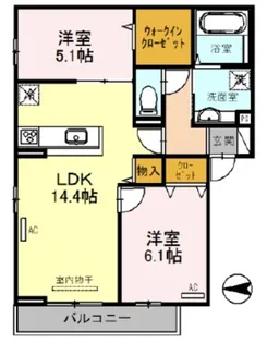 エトワール新高B棟【2階】の間取り