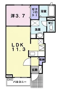 福島県伊達市保原町字栄町【アパート】の間取り