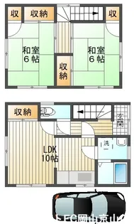 岡山県岡山市南区当新田【一戸建】の間取り