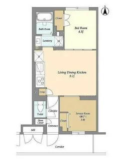 1SLKの間取り画像