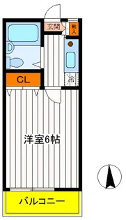 東京都立川市羽衣町2【アパート】の間取り