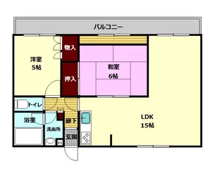 オークリーフ西大寺【2階】の間取り