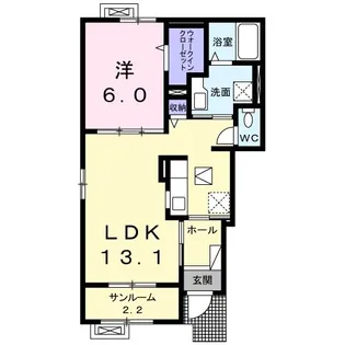 ドメーヌ・M【1階】の間取り