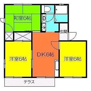 メゾンKUNIHARA C【1階】の間取り