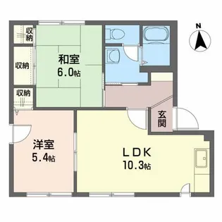 アバンセ B【1階】の間取り