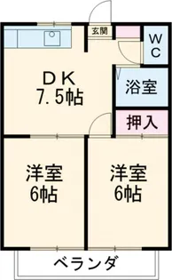 メゾンリエールIII【1階】の間取り