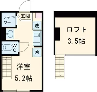 メゾン フルール 小岩駅前【2階】の間取り