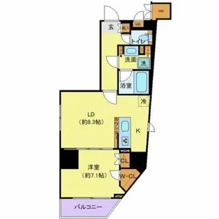 東京都荒川区南千住1【マンション】の間取り
