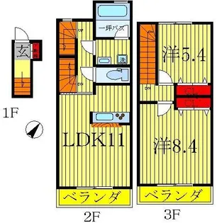 アルカサル北柏の間取り