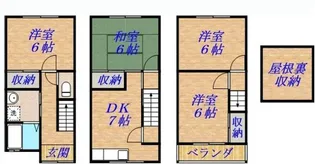 大阪府寝屋川市萱島東2【一戸建】の間取り