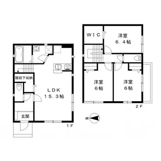 千葉県我孫子市都部【一戸建】の間取り