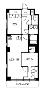 2LDKの間取り画像