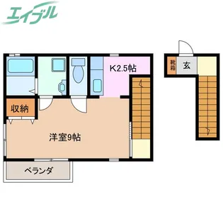 アクシス尾平【2階】の間取り