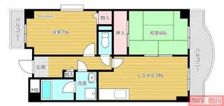 ベルハイム鴻池【5階】の間取り