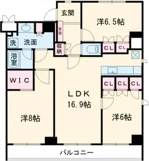 フィオレンテ田園調布【2階】の間取り