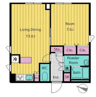 東京都港区南麻布1【マンション】の間取り