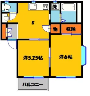 ニューエリール篠塚B【2階】の間取り