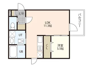 Plume翠町【2階】の間取り
