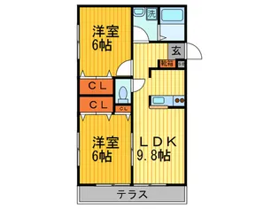 プティコリ-ヌ【1階】の間取り