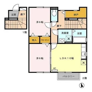 パーク・ヴィレッジII A棟【2階】の間取り