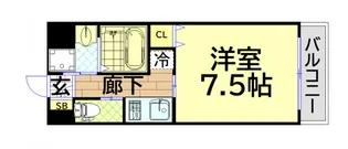 リヴィアス難波クラス【4階】の間取り