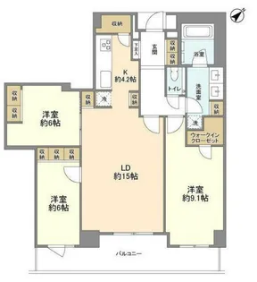 常盤松ハウス【3階】の間取り