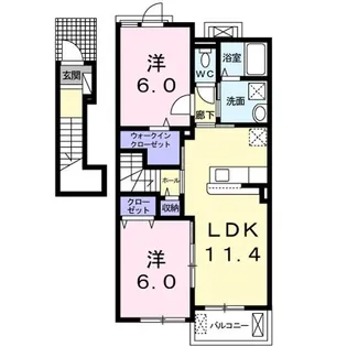 ブルーム1【2階】の間取り