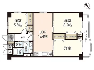 日商岩井光町ハイツ【7階】の間取り
