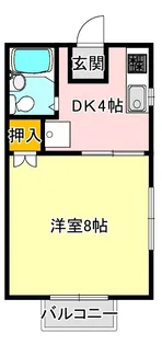 シティ西新D棟【1階】の間取り