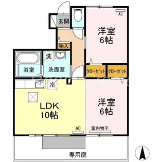 ウィルコート大松【1階】の間取り