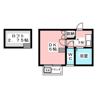 コーポ元城町【2階】の間取り