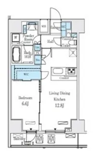 レジディア大手町北【6階】の間取り