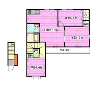 グランマストみくまり壱番館【2階】の間取り
