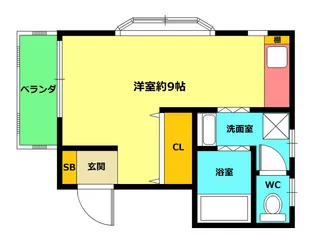 大阪府枚方市磯島茶屋町【マンション】の間取り