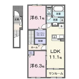 コスタ・ルーチェ【2階】の間取り