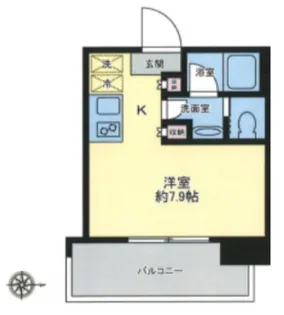 Brillia Tower 浜離宮【14階】の間取り