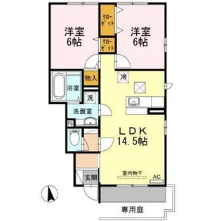 キャトルセゾン B棟【1階】の間取り