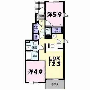 サンリットII【1階】の間取り