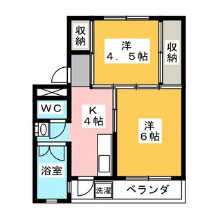 ビレッジハウス瀬古 2号棟【3階】の間取り