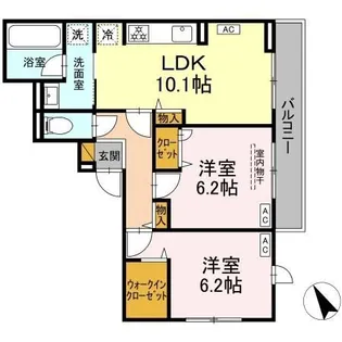 メゾンシャルール【3階】の間取り