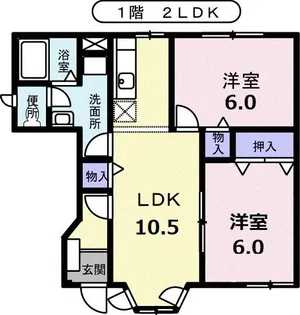 ニューセトル【1階】の間取り