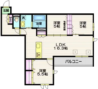 LAY HALELEA【3階】の間取り
