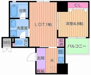 アモーレ本町ウエスト【2階】の間取り