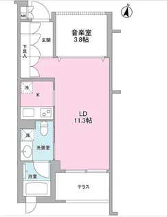 Arte 哲学堂【1階】の間取り