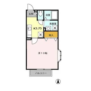 ソレイユハイツII【1階】の間取り