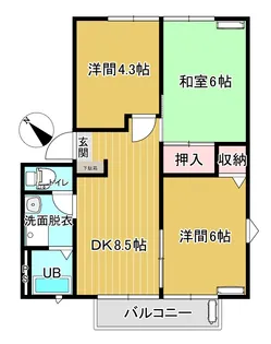 フレグランス中浜C【1階】の間取り