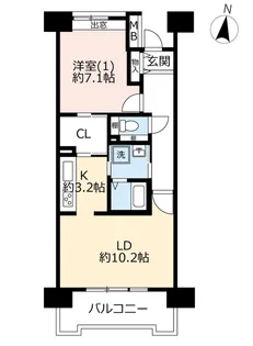 UR西国分寺ゆかり参番街【11階】の間取り