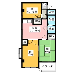 サウスリバー【2階】の間取り