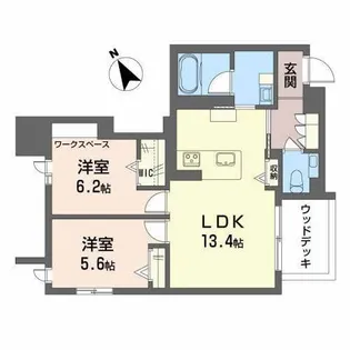 エグゼスト グリジオ【1階】の間取り