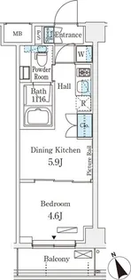 アリビオ学芸大学【2階】の間取り